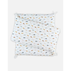 Tour de lit respirant imprimé girafes en mousseline BIO - NOUKIES - 180 x 33 cm - Blanc - Bébé - Coton bio