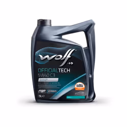WOLF OFFICIALTECH 5W40 C3 - 65630 Cette huile moteur synthétique a été élaborée pour répondre aux besoins de moteurs à essenc ...