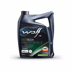 WOLF ECOTECH 0W20 SP/RC D1-3 - 16173 Cette huile réduit considérablement l'usure et garantit des économies de carburant et un ...