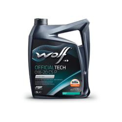 Wolf - Huile moteur 0W20 - officialtech 0W20 C5 p - Bidon de 5 litres - 1052065 - Ce produit de marque est neuf.