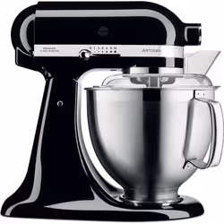 KitchenAid Artisan 5KSM185PS, 4,8 L, Noir, Foie, 3 L, Batteur, Pétrisseur, Mélange, 1,45 m