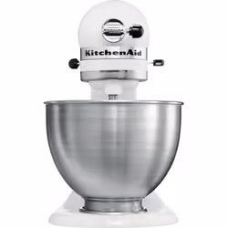KitchenAid 5K45SS Robot mixer 275 W Acier inoxydable, Blanc