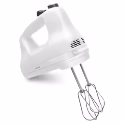 KitchenAid 5KHM5110EWH, Batteur à main, Blanc, Mélange, 1,6 m, 1000 tr/min, Boutons, Rotatif