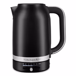 KitchenAid 5KEK1701EBM, 1,7 L, 2400 W, Noir, Plastique, Acier inoxydable, Thermostat réglable, Sans fil
