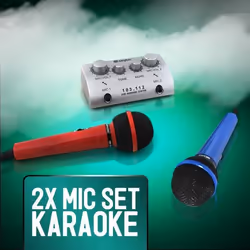 Kit karaoke ampli 2 micro adaptateur hifi DVD