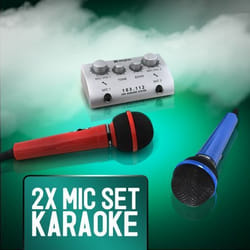 Kit karaoke ampli 2 micro adaptateur hifi DVD