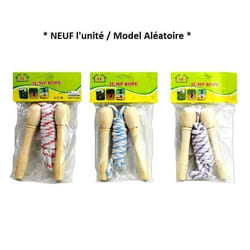 Corde à sauter 2m35 poignées bois * Lunité / Model Aléatoire *