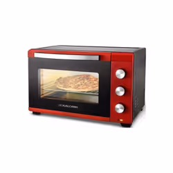 Four avec rôtisserie Capacité : 38 L Thermostat réglable de 100°C à 230°C Éléments chauffants en acier inoxydable Porte avec ...