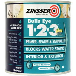 Rust-oleum - Primaire anti-taches avant peinture Zinsser Bulls Eye 1-2-3 Plus - Blanc Couleur: Blanc - Conditionnement: 1L - Blanc