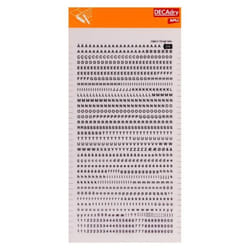 Lettres et Chiffres Transfert Noir 3mm