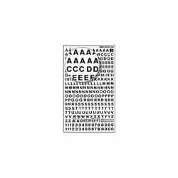 Lettres et chiffres de transfert - Noir - 5mm - 339 caractères - Apli