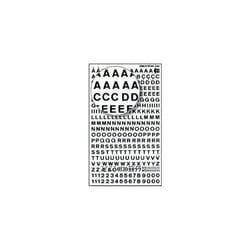 Lettres et chiffres de transfert - Noir - 5mm - 339 caractères - Apli