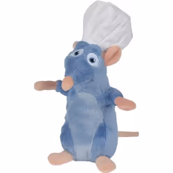 Peluche RATATOUILLE Remy avec toque 20 cm - Disney - pour enfant - bleu rose et blanc