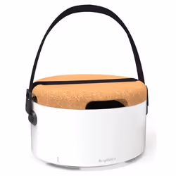 BergHOFF 2415600, Barbecue, Charbon de bois (combustible), Dessus de table, Grille, Beige, Blanc, Rond