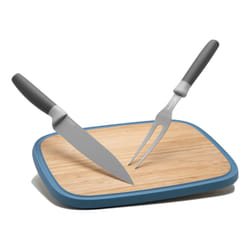 BergHOFF Leo 3950195 planche à découper pour cuisine Rectangulaire Acier inoxydable Acier inoxydable, Bois