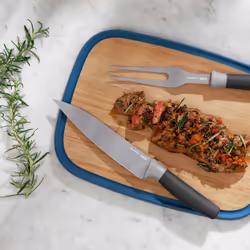 BergHOFF Leo 3950195 planche à découper pour cuisine Rectangulaire Acier inoxydable Acier inoxydable, Bois