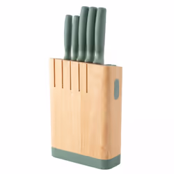 BergHOFF Leo Forest, Bloc de couteaux/coutellerie, Acier inoxydable, Polypropylène, Bois, Acier inoxydable, Bois