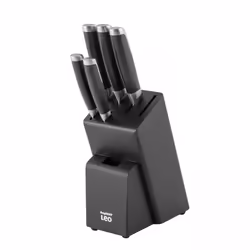 BergHOFF Leo Graphite, Bloc de couteaux/coutellerie, Acier inoxydable, ABS, Acier inoxydable, Bois, Acier inoxydable, Noir