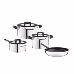 BergHOFF Essentials 1111049, Ensemble mixte, Acier inoxydable, Acier inoxydable, Acier inoxydable, Noir, Verre
