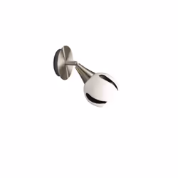 Massive Applique murale 511503010, Spot d'éclairage de surface, E14, 1 ampoule(s), 230 V, Noir, Chrome, Blanc