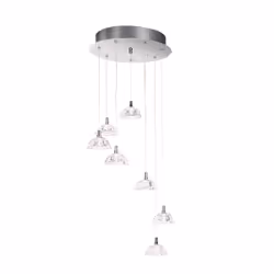 Massive Suspension 406601110, Support flexible, Chrome, Transparent, Métal, Verre, Chambre à coucher, Salon