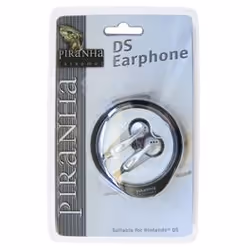 Piranha Nintendo DS ear - phone, Avec fil, Écouteurs, Noir, Argent