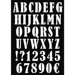 Pochoir A3 Alphabet Chif Signe