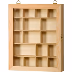 Vitrine - Bois - 23 x 28 cm - Marron - Mixte - Adulte