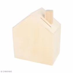 Tirelire - ARTEMIO - Maison en bois - 12 x 145 cm - Personnalisable - Décoratif