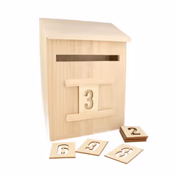Boite aux lettres en bois + chiffres