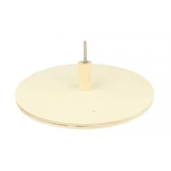 Patère ronde en Bois Mural 20x5cm Artémio Beige