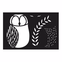 Pochoir en plastique Hibou