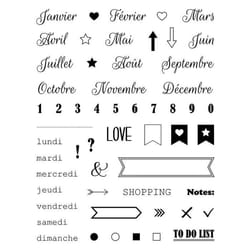 Set de tampons transparents - ARTEMIO - Bullet Journal - Idéal pour scrapbooking - Mixte - Adulte