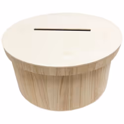 Urne ronde en bois - 30 x 15 cm