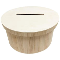 Urne ronde en bois - 30 x 15 cm