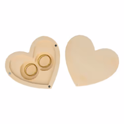 Boîte porte alliances coeur 10 x 9 cm