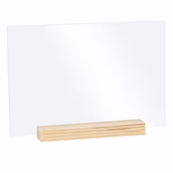 5 plaques transparentes en plexiglass 10 x 15 cm + socles