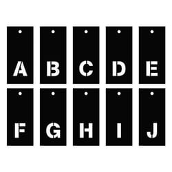 Pochoirs alphabet 70 lettres majuscules et minuscules & chiffres