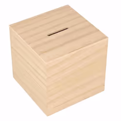 Tirelire carrée en bois - 87 x 87 cm