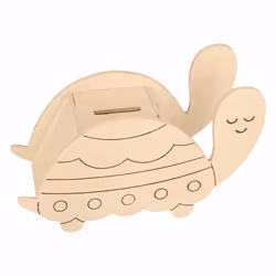 Tirelire en bois Tortue - 185 x 7 x 13 cm