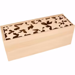 Boîte de rangement avec couvercle étoiles - 33 x 12 x 12 cm