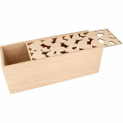 Boîte de rangement avec couvercle coeurs - 33 x 12 x 12 cm