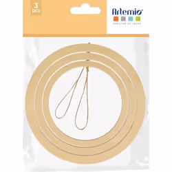 Cercles en bois à suspendre - Blanc - 10 à 14 cm - 3 pcs - Objets décoratifs - DIY