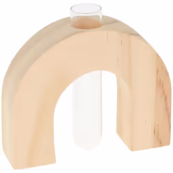 Vase soliflore - Arc - Bois - 95 x 11 x 3 cm - Beige - Design contemporain