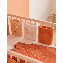 Protèges barreaux - NOUKIES - Collection Babou & Kendi - Veloudoux - Beige