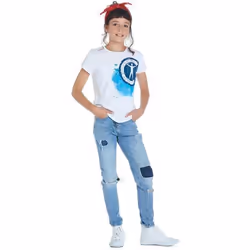 Studio 100 MECA12000060, Tee-shirt, Enfant, Femelle, Bleu, Blanc, Image, Décontracté