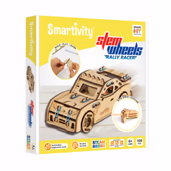 Smartivity Stemwheels Rally Racer, Jeu de construction, 6 an(s), Bois, 108 pièce(s), 480 g