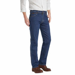 Pantalon Homme Wrangler Texas Stretch L32 - Bleu - Coupe Regular - Taille Standard