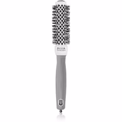La brosse à cheveux ronde Olivia Garden Expert Shine Wavy Bristles White&amp;Grey est parfaite pour définir votre coiffure à  ...