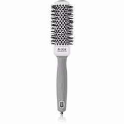 La brosse à cheveux ronde Olivia Garden Expert Shine Wavy Bristles White&amp;Grey est parfaite pour définir votre coiffure à  ...